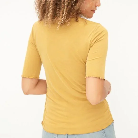 MYSTREE CUPRO MODAL RUCHED TOP - Picture 4 of 6